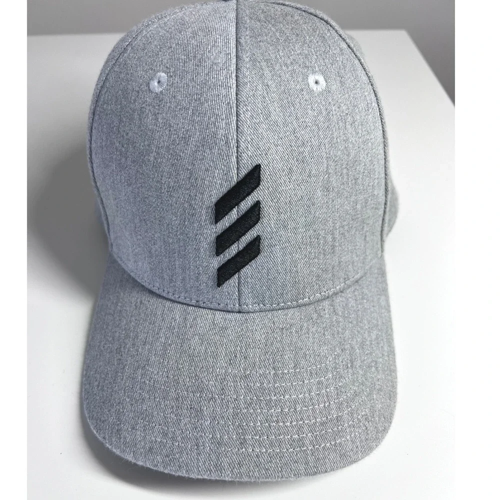 Adidas Golf Mens Snapback Hat Heather Grey Embroidered Logo OSFM Baseball Cap